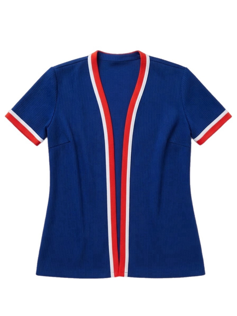Go Knicks! 🧡💙 Vintage Blue Short-Sleeve Top with Orange & White Trim 💙🧡